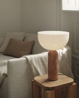 Billede af New Works Kizu Table Lamp Ø: 30 cm - Breccia Pernice Marble / White Acrylic