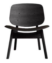 Billede af Ro Collection Pandora Lounge Sædepolstret SH: 39,1 cm - Black Lacquered Oak/Standard Dark Brown