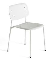 Billede af HAY Soft Edge P10 Spisebordsstol SH: 47,5 cm - White Powder Coated Steel / White