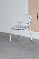 Billede af HAY Soft Edge P10 Spisebordsstol SH: 47,5 cm - White Powder Coated Steel / White