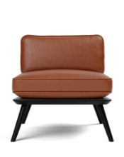 Billede af Fredericia Furniture 1711 Spine Lounge Suite Chair Petit - Læder Cera/Ask