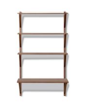 Billede af Fredericia Furniture BM29 Børge Mogensen Hylde m. Skriveplade H: 134 cm - Lakeret Valnød