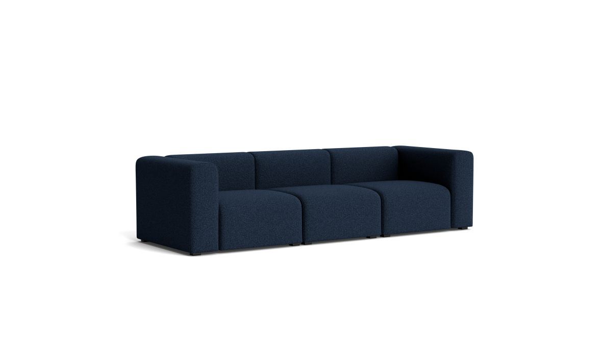 Billede af HAY Mags 3 Seater Combination 1 L: 268,5 cm - Flamiber Dark Blue J4/Black Stained Beech