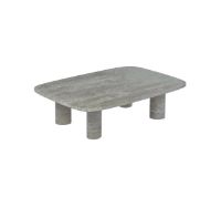 Billede af Blomus Volos Coffee Table L Rectangular 26x100 cm - Silver Travertine