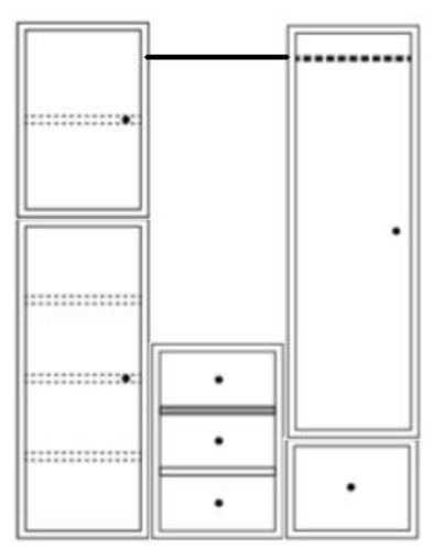Montana Wardrobe System 06 186,4x142,8 cm - Fennel