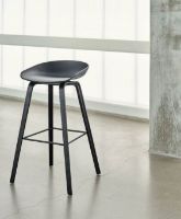 Billede af HAY AAS 32 Barstol High - Black Lacquered Oak/Black/Footrest Black Powder Coated Steel