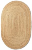 Billede af Ferm Living Eternal Oval Jute Rug Small 140x200 cm - Natural
