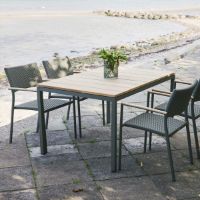 Billede af Mandalay Toscana Havebord L: 132 cm og 4 Siena Havestole - Olivengrøn 