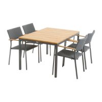 Billede af Mandalay Toscana Havebord L: 132 cm og 4 Siena Havestole - Antracit 