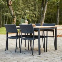 Billede af Mandalay Toscana Havebord L: 132 cm og 4 Siena Havestole - Antracit 