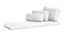 Billede af Cane-line Outdoor Savannah Daybed højre modul, hyndesæt - White