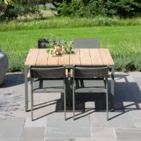 Billede af Mandalay Toscana Havebord L: 132 cm og 4 Elba Havestole - Olivengrøn 