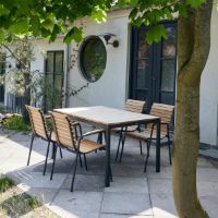 Billede af Mandalay Toscana Havebord L: 132 cm og 4 Bellevue Havestole - Antracit 