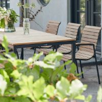 Billede af Mandalay Toscana Havebord L: 197 cm og 6 Bellevue Havestole - Antracit 