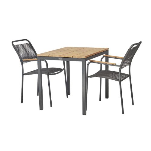 Mandalay Toscana Havebord L: 65 cm og 2 Verona Havestole - Antracit 