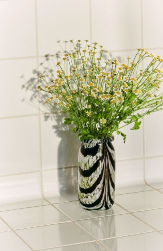 HAY Splash Vase X-Small H: 19 cm - Roll Neck/Coffee & White