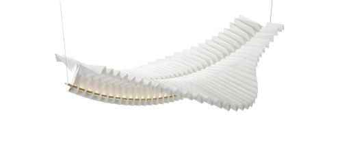Frandsen Sora Pendant L: 127,5 cm - Solid Brass/White Paper