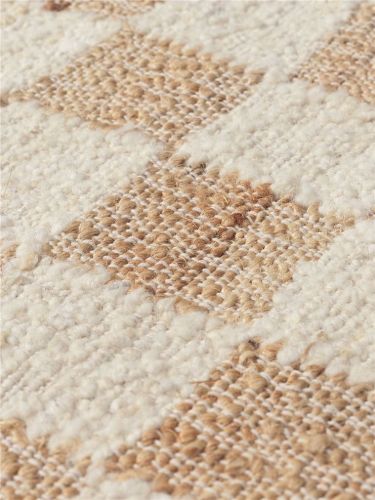 Ferm Living Check Wool Jute Runner 70x180 cm - Off white/Natural