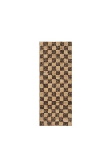 Ferm Living Check Wool Jute Runner 70x180 cm - Coffee/Natural