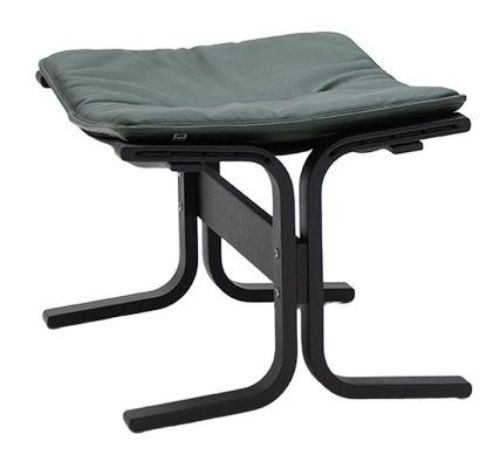 LK Hjelle Siesta Fiora Fodskammel - Black/Elmo Rustical Green