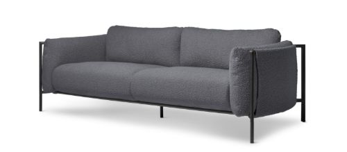 Bent Hansen Aware 3-pers. Sofa L: 227 cm - Ricco 20/Sort Stel