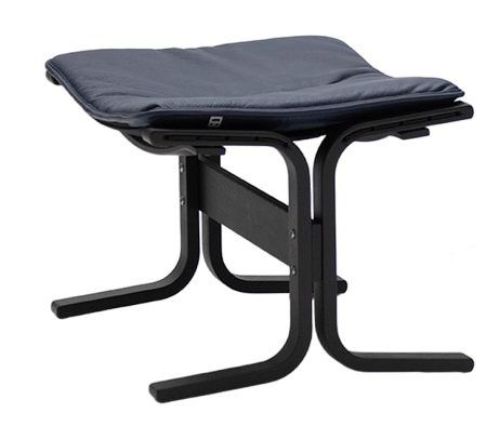 LK Hjelle Siesta Fiora Fodskammel - Black/Elmo Rustical Blue