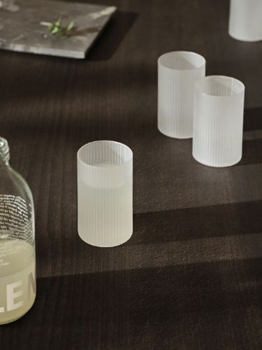 Ferm Living Ripple Verrines Glasses Set of 4 H: 9 cm - Frosted Glass