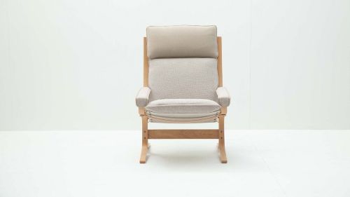 LK Hjelle Siesta Trio Lænestol Høj Med Armlæn - Nature/Trio Beige