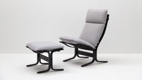LK Hjelle Siesta Trio Fodskammel - Black/Trio Pebble