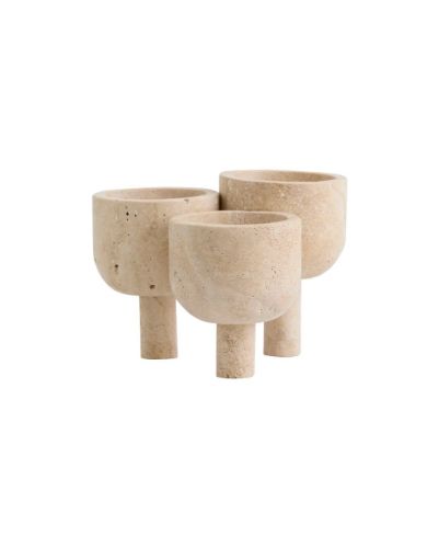 Nordal ROCA Potte H: 13 cm - Råhvid