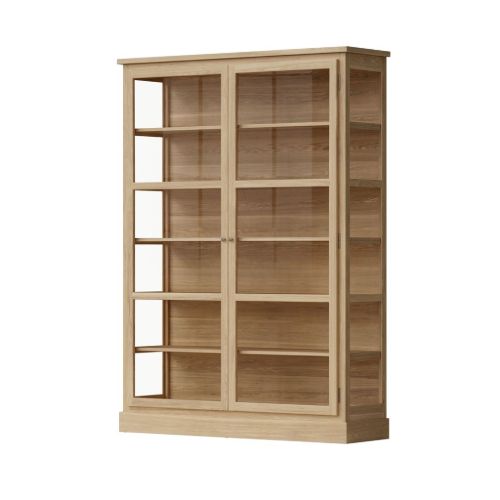 Lindebjerg Design Light Oak N2 Vitrineskab 151x208,5 cm - Lys Egetræ