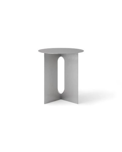 Audo Copenhagen Androgyne Side Table Ø: 40 cm - Stainless Steel
