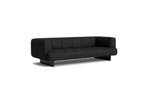 HAY Quilton Lift 3 Seater 248x109 cm - Black Lacquered Oak/Sense Black
