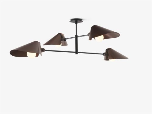&Tradition Bonnet SC91 Chandelier H: 40 cm - Black/Bronzed 