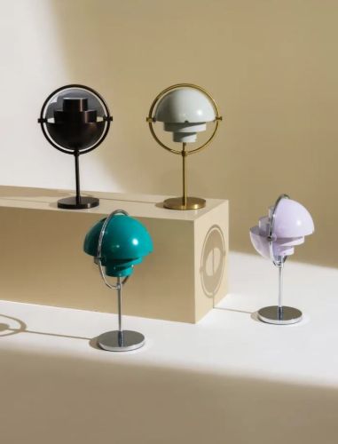 GUBI Multi-Lite Portable Lampe H: 30 cm - Brass/Pastel Gray
