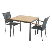 Billede af Mandalay Toscana Havebord L: 82 cm og 2 Ravello Havestole - Antracit 