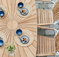 Billede af Mandalay Marguerit Havebord L: 144 cm Inkl. 4 Havestole Havemøbelsæt - Hvid/Teak 