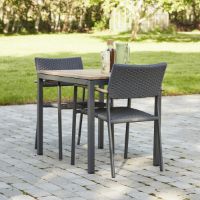 Billede af Mandalay Toscana Havebord L: 65 cm og 2 Siena Havestole - Antracit 