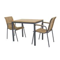 Billede af Mandalay Toscana Havebord L: 65 cm og 2 Bellevue Havestole - Antracit 