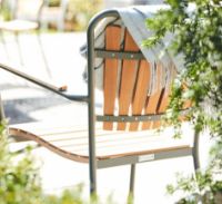 Billede af Mandalay Marguerit Havebord Ø140 cm Inkl. 6 Havestole Havemøbelsæt - Olivengrøn/Teak 