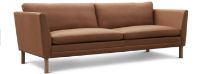 Billede af Mogens Hansen MH 2301 3-personers Sofa (2-delt) L 222 cm - Gefion Semianilin Læder/Cognac nr. 15/Sæbebehandlet Eg