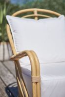 Billede af Sika-Design Charlottenborg Exterior Loungestol H: 74 cm - Natural Alu-Rattan/Tempotest White
