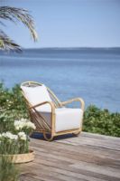 Billede af Sika-Design Charlottenborg Exterior Loungestol H: 74 cm - Natural Alu-Rattan/Tempotest White