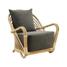 Billede af Sika-Design Charlottenborg Exterior Loungestol H: 74 cm - Natural Alu-Rattan/Tempotest Mocca