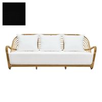 Billede af Sika-Design Charlottenborg Exterior 3-Pers. Sofa B: 199 cm - Natural Alu-Rattan/Tempotest Black
