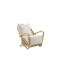 Billede af Sika-Design Charlottenborg Lænestol H: 74 cm - Natural Rattan/Tempotest White