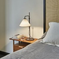 Billede af Lampefeber Funiculí S Fabric Bordlampe H: 61,4 cm - Sort/Sand