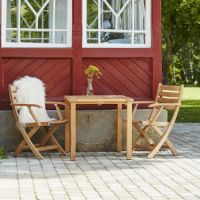 Billede af Mandalay Cambridge L: 90 cm og 2 Dian Foldestole med Armlæn - Teak 