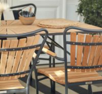 Billede af Mandalay Marguerit Bådformet Bord 144x90 cm Inkl. 4 Havestole Havemøbelsæt - Antracit/Teak 