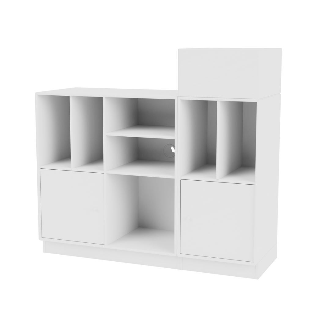 Billede af Montana QS Selection Spin III Reol Til Vinyler Med Sokkel 105x96,6x38 cm - 101 New White